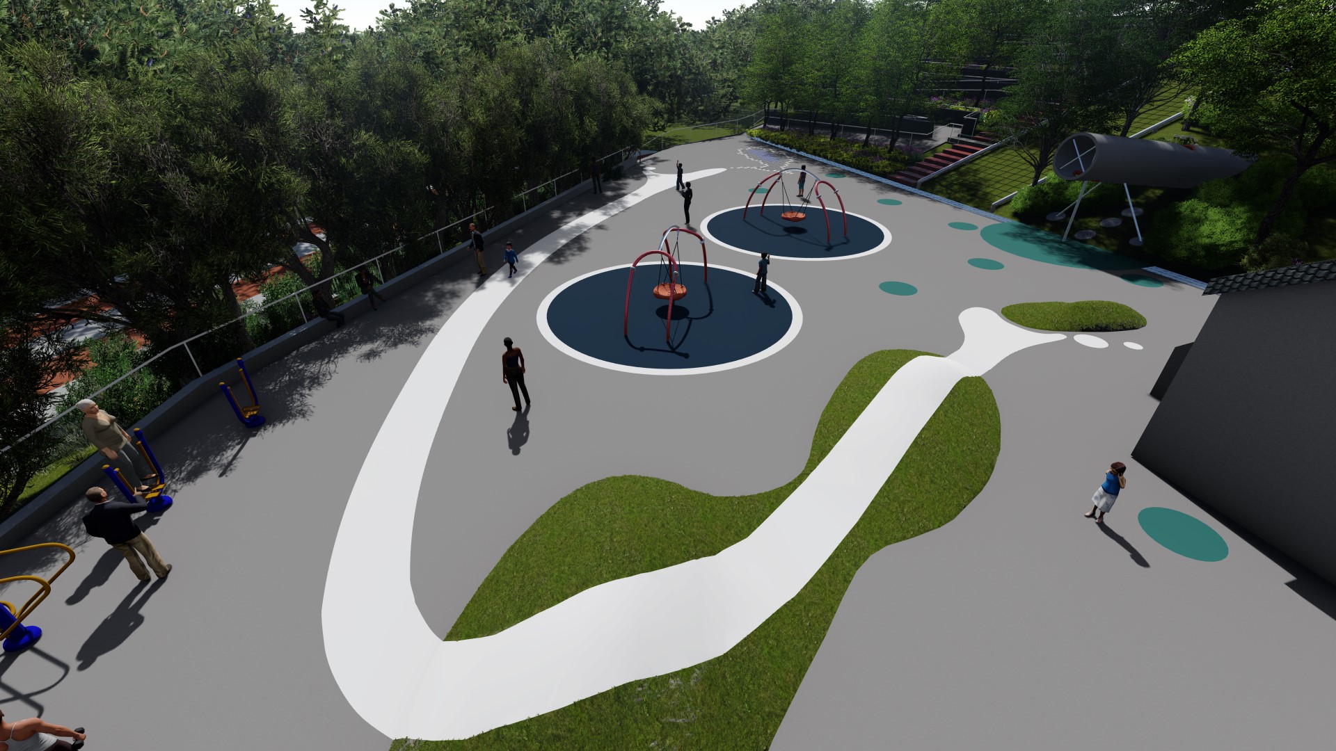 暖暖運動公園3D示意圖